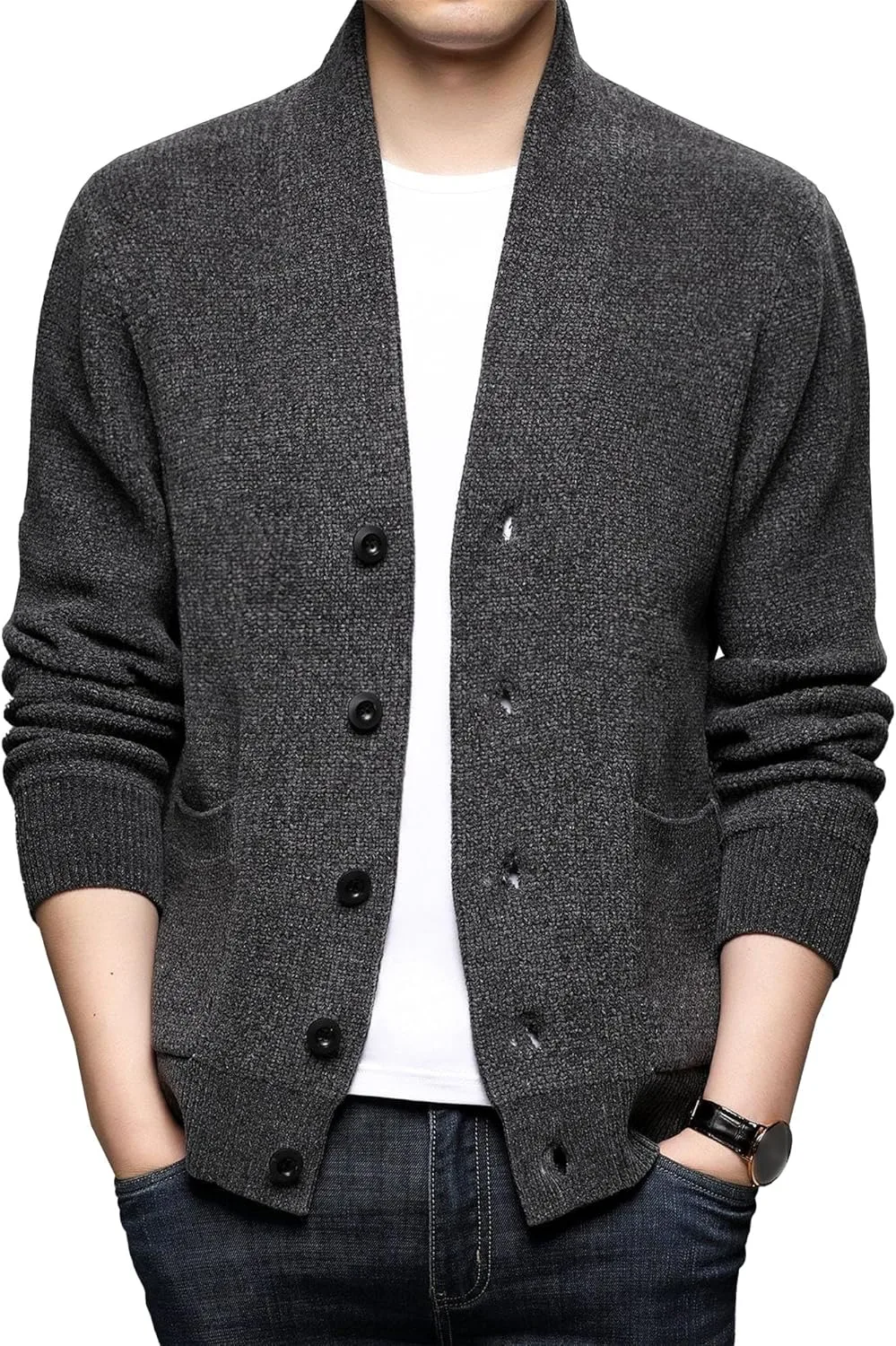 Мужской кардиган Single Breasted из шерстяной смеси с боковым карманом JEShifangjiusu
Мужской кардиган Single Breasted из шерстяной смеси с боковым карманом JEShifangjiusu