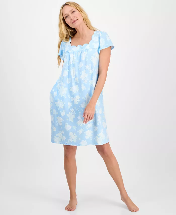 Женская хлопковая сорочка с фестончатым краем и короткими рукавами Charter Club, синий
Женская хлопковая сорочка с фестончатым краем и короткими рукавами Charter Club, синий