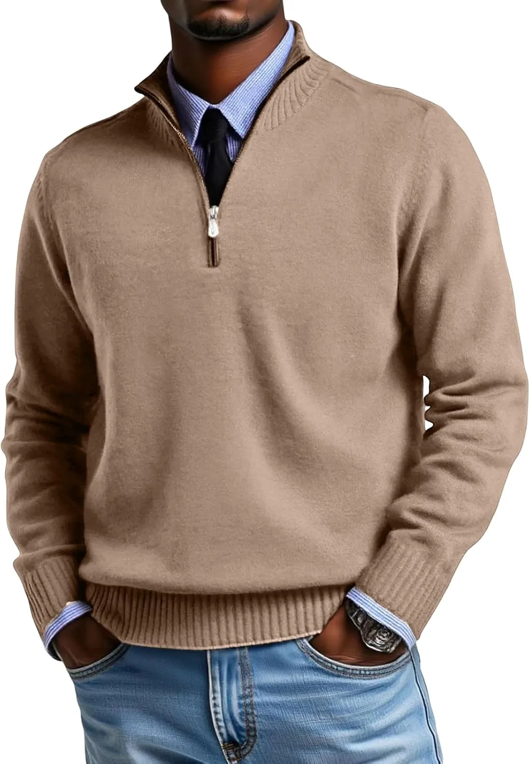 Свитер мужской с воротником-стойкой, легкий, с длинными рукавами
Свитер мужской с воротником-стойкой, легкий, с длинными рукавами