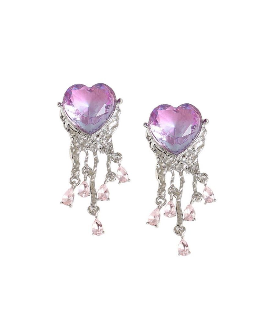 Серьги-подвески с камнями в форме сердца SOHI, Purple
Серьги-подвески с камнями в форме сердца SOHI, Purple