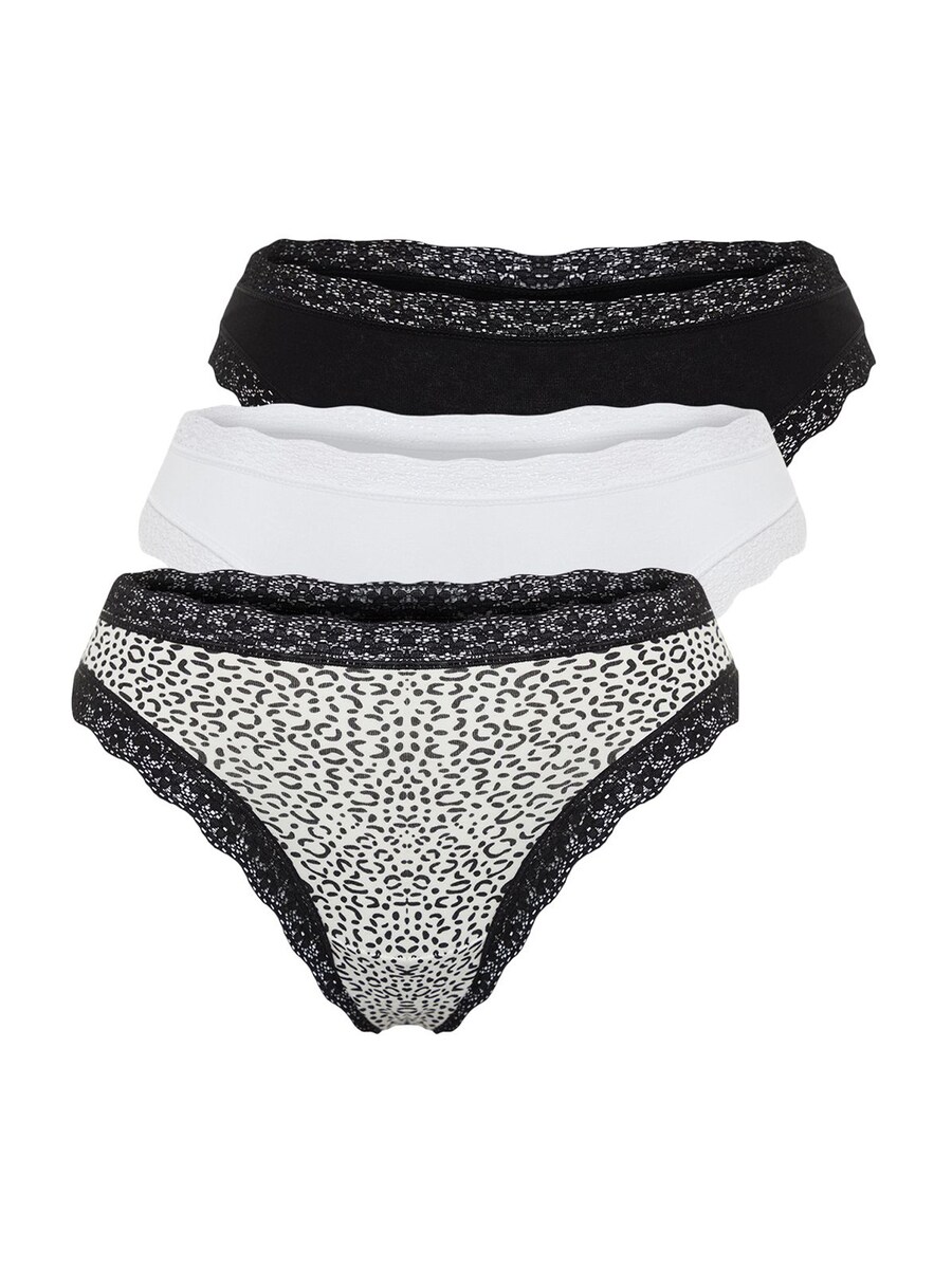 Стринги Trendyol, Black/White/Wool white
Стринги Trendyol, Black/White/Wool white