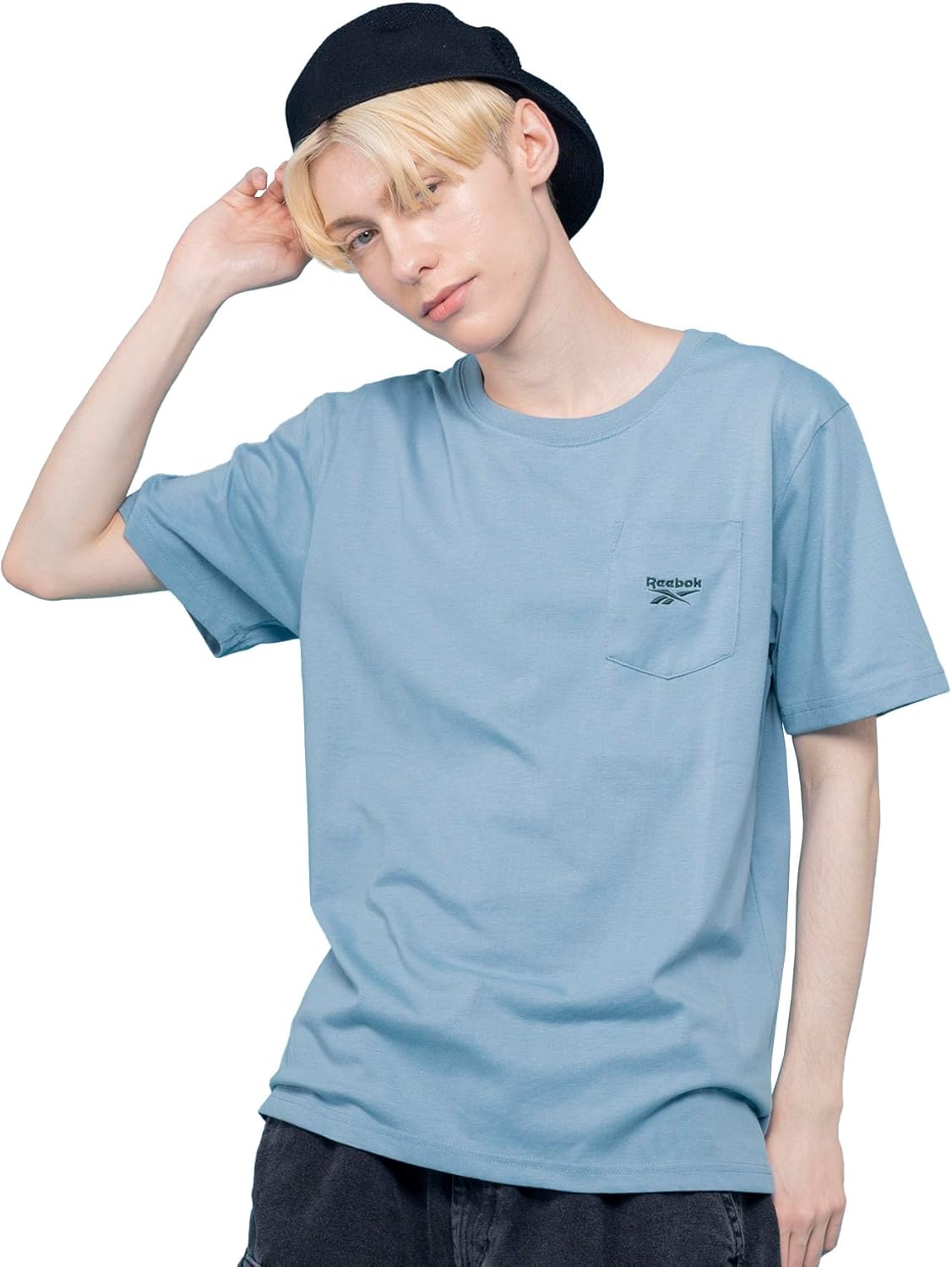 Мужская футболка Reebok с коротким рукавом, карманом, логотипом, хлопок, RM-4118, синий
Мужская футболка Reebok с коротким рукавом, карманом, логотипом, хлопок, RM-4118, синий