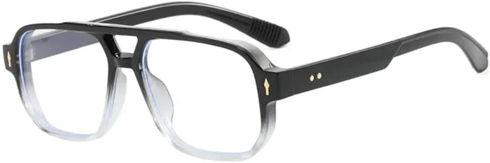 Солнцезащитные очки с двойной перемычкой для мужчин, оправа с линзами Ocean Lens, солнцезащитные очки для женщин с заклепками FYTUP, Gradient Black Clear
Солнцезащитные очки с двойной перемычкой для мужчин, оправа с линзами Ocean Lens, солнцезащитные очки для женщин с заклепками FYTUP, Gradient Black Clear