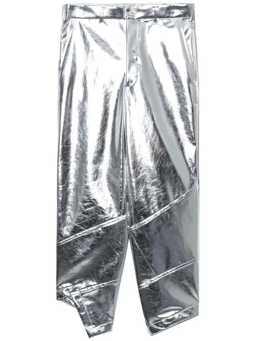 Укороченные брюки асимметричного кроя Black Comme Des Garçons, серебяный
Укороченные брюки асимметричного кроя Black Comme Des Garçons, серебяный