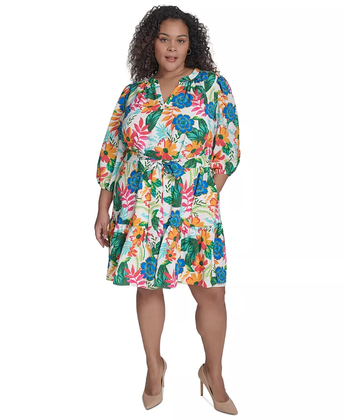 Платье А-силуэта с цветочным принтом и поясом больших размеров Jessica Howard, слоновая кость/кремовый
Платье А-силуэта с цветочным принтом и поясом больших размеров Jessica Howard, слоновая кость/кремовый