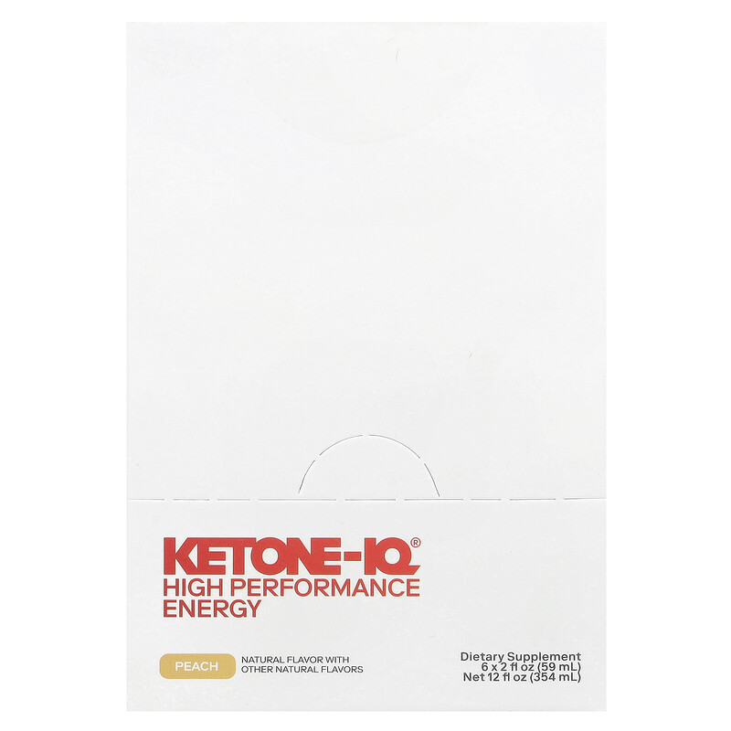 Ketone-IQ, High Performance Energy, персик, 6 пакетиков по 59 мл (2 жидк. унц.) 
Ketone-IQ, High Performance Energy, персик, 6 пакетиков по 59 мл (2 жидк. унц.)