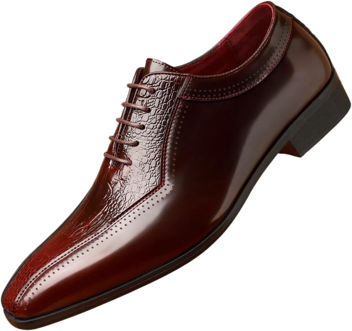 Мужские лаковые оксфорды Santimon Классические туфли на шнуровке для деловой, официальной и вечерней одежды, свадьбы и офиса, красный
Мужские лаковые оксфорды Santimon Классические туфли на шнуровке для деловой, официальной и вечерней одежды, свадьбы и офиса, красный