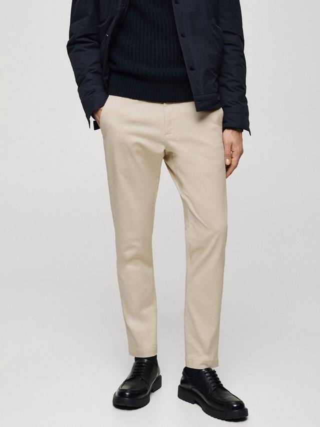 Хлопковые чинос с зауженным кроем Mango, Light Beige
Хлопковые чинос с зауженным кроем Mango, Light Beige