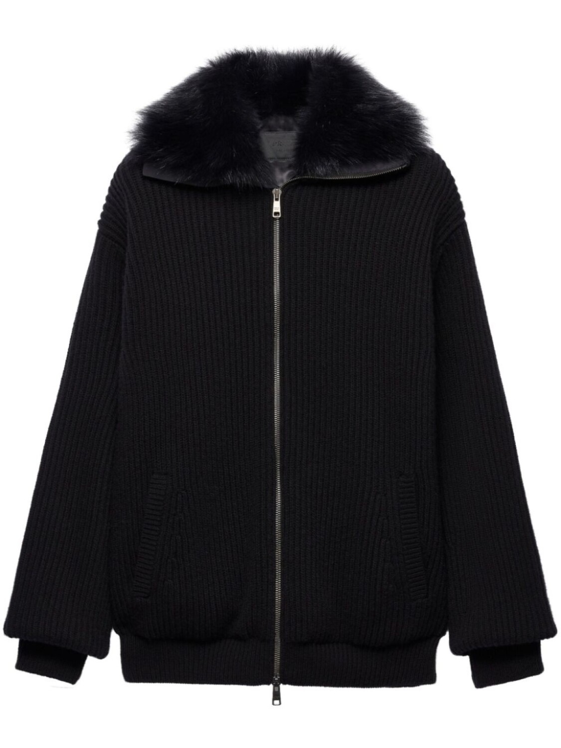 Кардиган с воротником из искусственного меха Prada, черный
Кардиган с воротником из искусственного меха Prada, черный