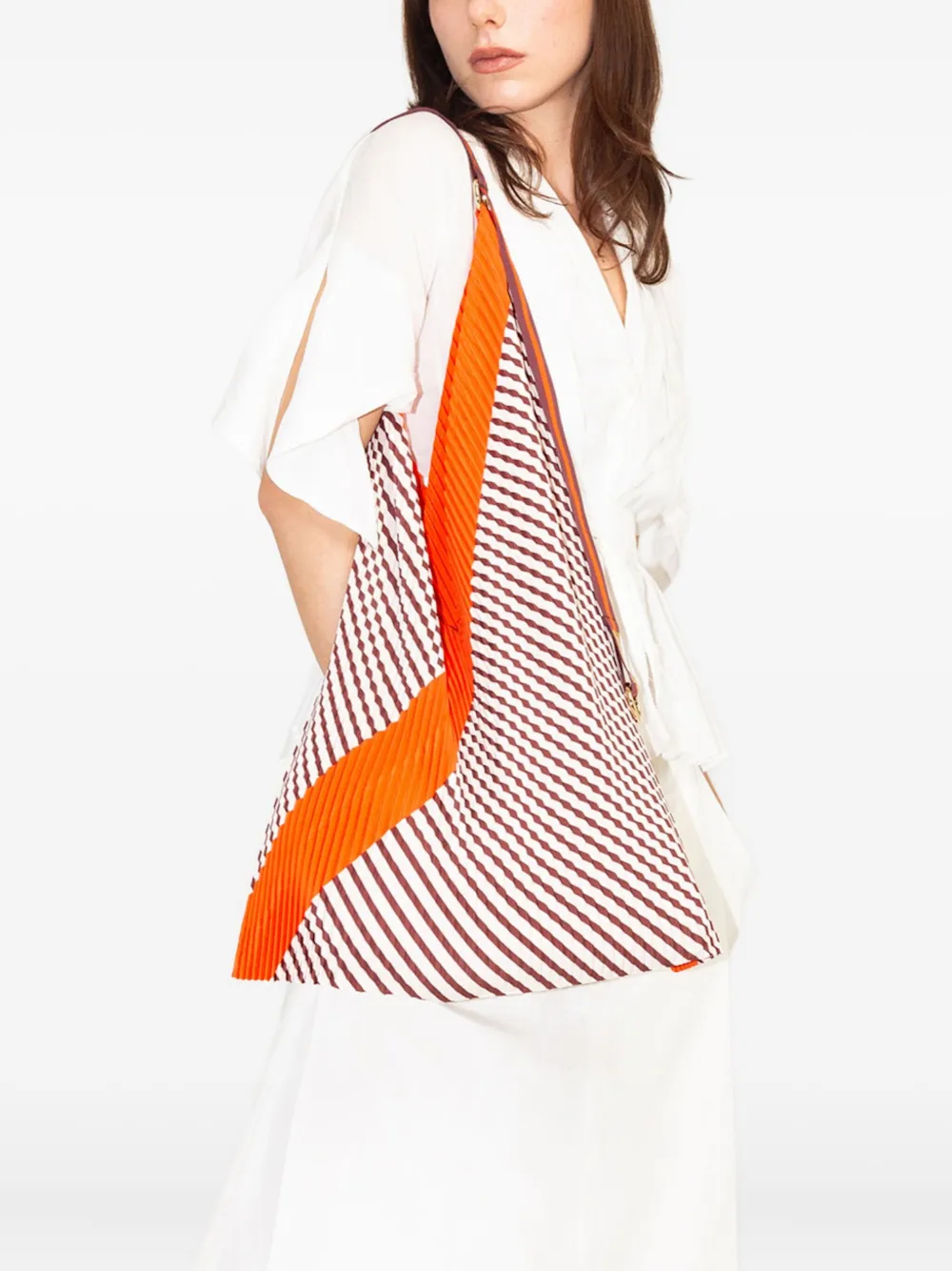 Плиссированная полосатая сумка-тоут MULTITUDES BAGS, оранжевый
Плиссированная полосатая сумка-тоут MULTITUDES BAGS, оранжевый