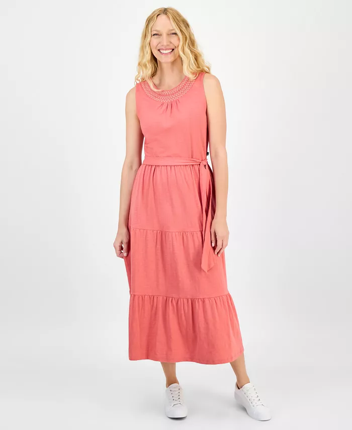 Женское хлопковое многоярусное платье без рукавов с круглым вырезом Nautica Jeans, красный
Женское хлопковое многоярусное платье без рукавов с круглым вырезом Nautica Jeans, красный