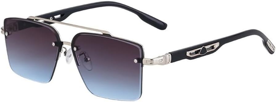 Мужские солнцезащитные очки без оправы, женские винтажные классические солнцезащитные очки, панк-очки, солнцезащитные очки с защитой от УФ-излучения UV400 TYUVIVO, C6 Silver Blue
Мужские солнцезащитные очки без оправы, женские винтажные классические солнцезащитные очки, панк-очки, солнцезащитные очки с защитой от УФ-излучения UV400 TYUVIVO, C6 Silver Blue