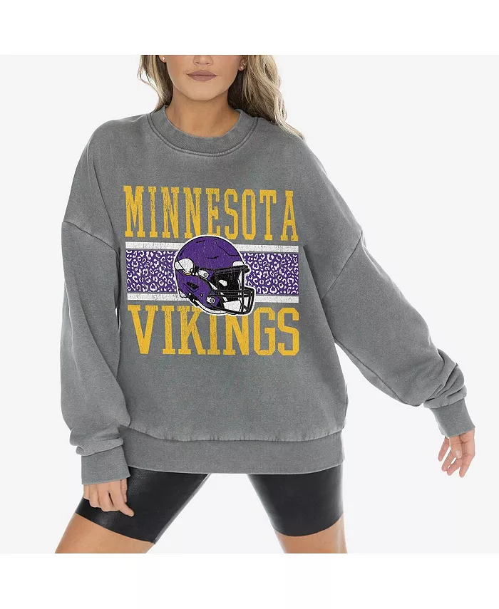 Женский серый флисовый свитер свободного кроя с круглым вырезом Minnesota Vikings Vintage Wash Gameday Couture
Женский серый флисовый свитер свободного кроя с круглым вырезом Minnesota Vikings Vintage Wash Gameday Couture