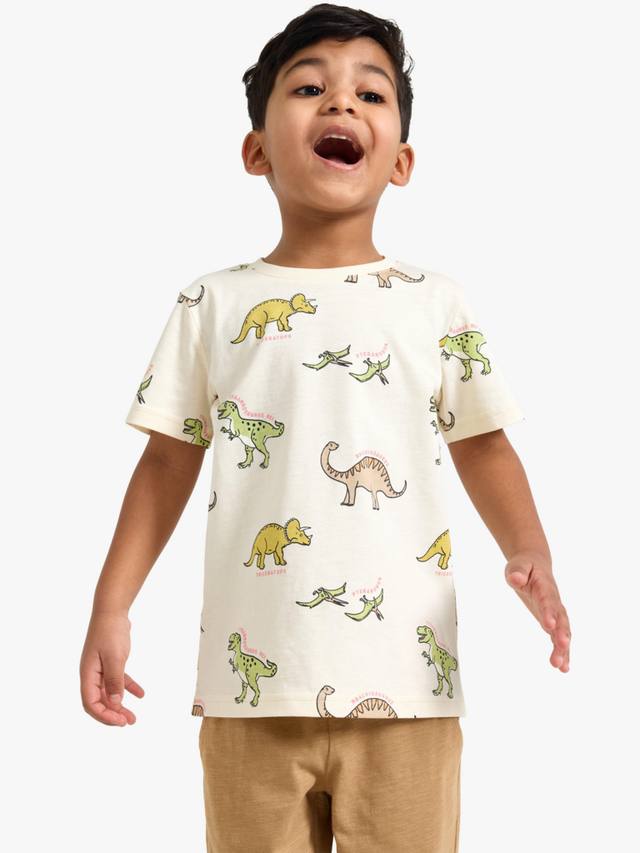 Детская хлопковая футболка с коротким рукавом и принтом динозавра Lindex, Pack of 2, White
Детская хлопковая футболка с коротким рукавом и принтом динозавра Lindex, Pack of 2, White
