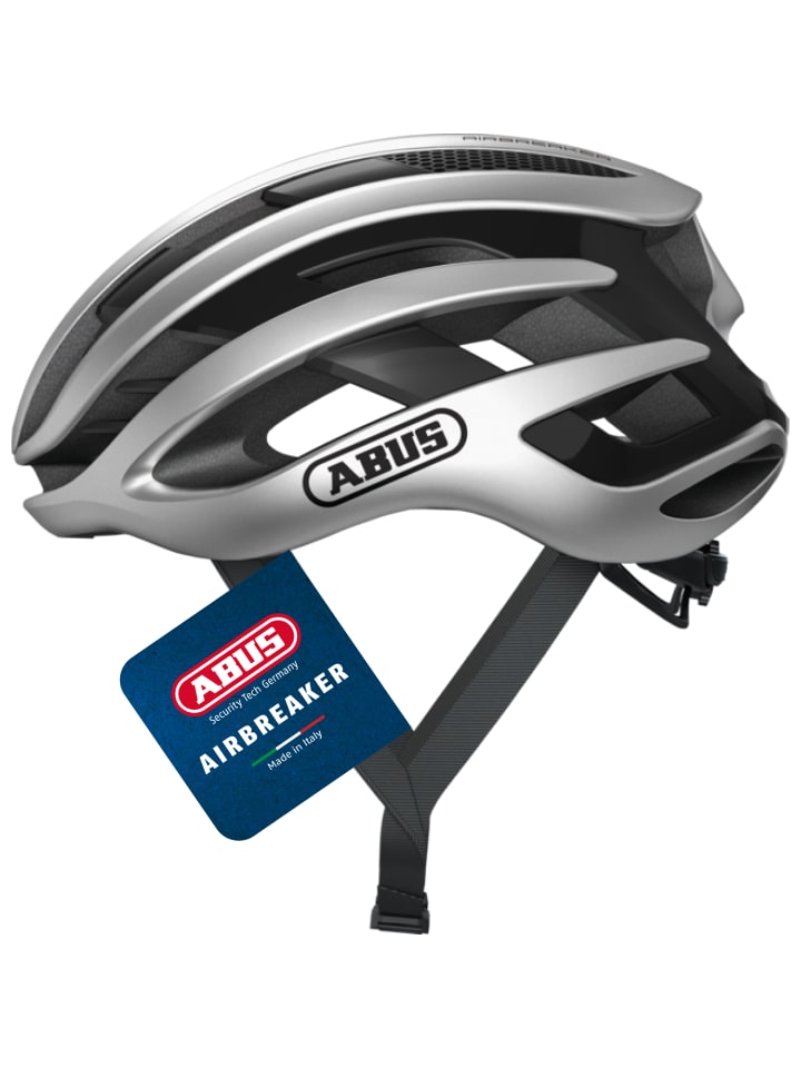 ABUS Велосипедный шлем AirBreaker в блестящем серебристом цвете
ABUS Велосипедный шлем AirBreaker в блестящем серебристом цвете