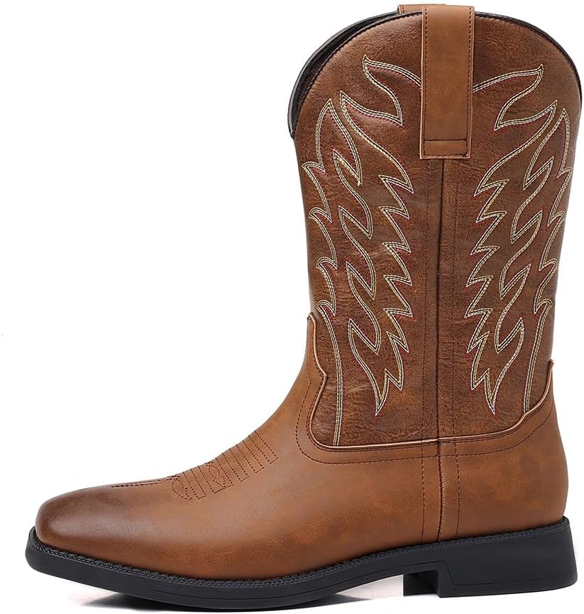 Мужские ковбойские сапоги V OPXIN, западные мужские сапоги с классической вышивкой, противоскользящие сапоги с квадратным носком, массивным каблуком и прочной короткой голенью для весны и осени, Tan
Мужские ковбойские сапоги V OPXIN, западные мужские сапоги с классической вышивкой, противоскользящие сапоги с квадратным носком, массивным каблуком и прочной короткой голенью для весны и осени, Tan