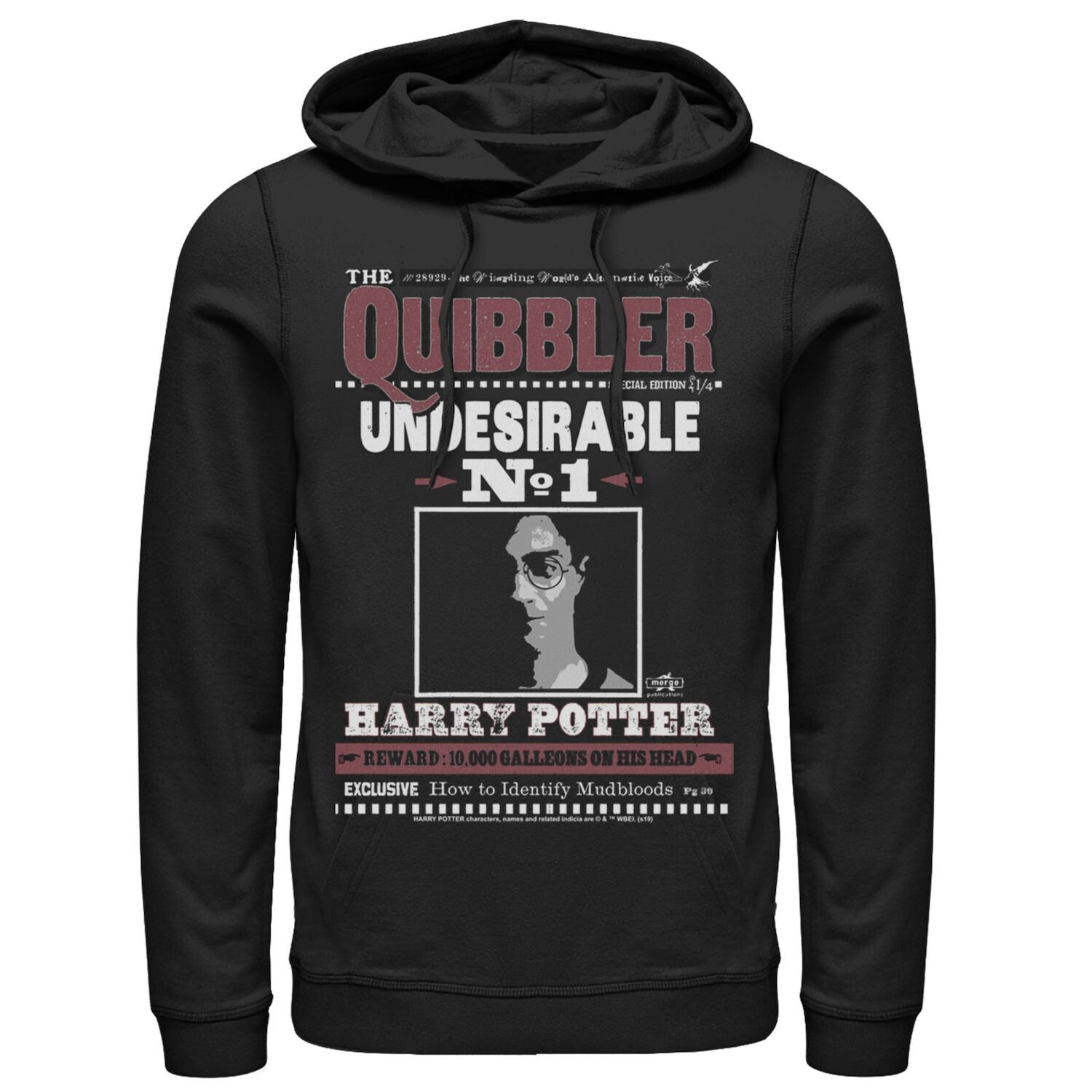 Мужской пуловер с капюшоном The Quibbler Undesirable Number 1 с рисунком Harry Potter
Мужской пуловер с капюшоном The Quibbler Undesirable Number 1 с рисунком Harry Potter