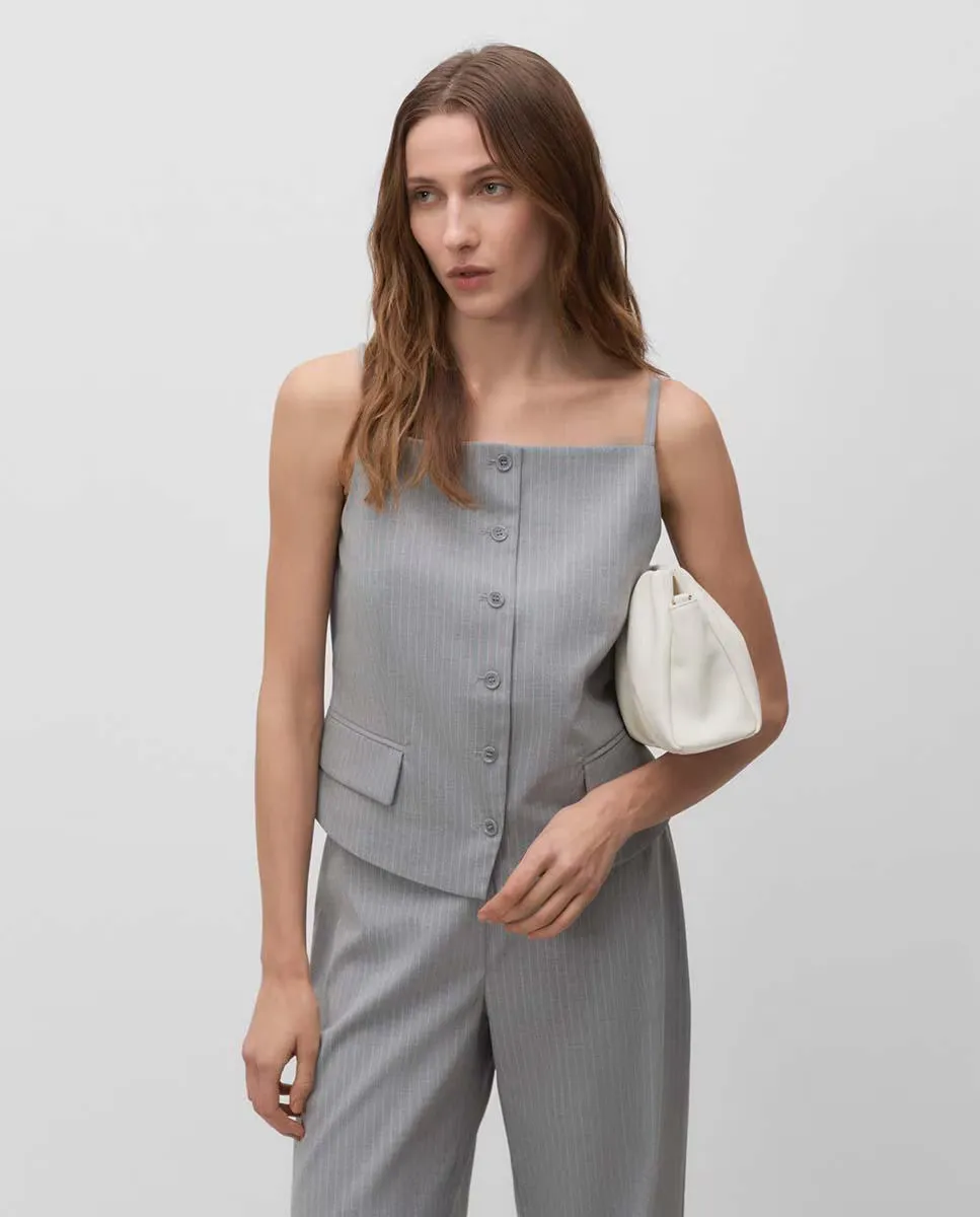 Жилет полосатый женский на лямках Simorra, серый
Жилет полосатый женский на лямках Simorra, серый