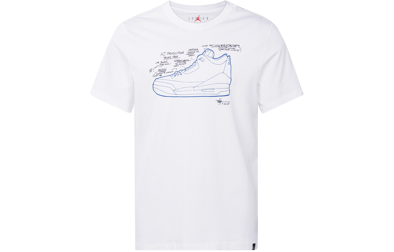Футболка мужская белая Jordan, белый 
Футболка мужская белая Jordan, белый