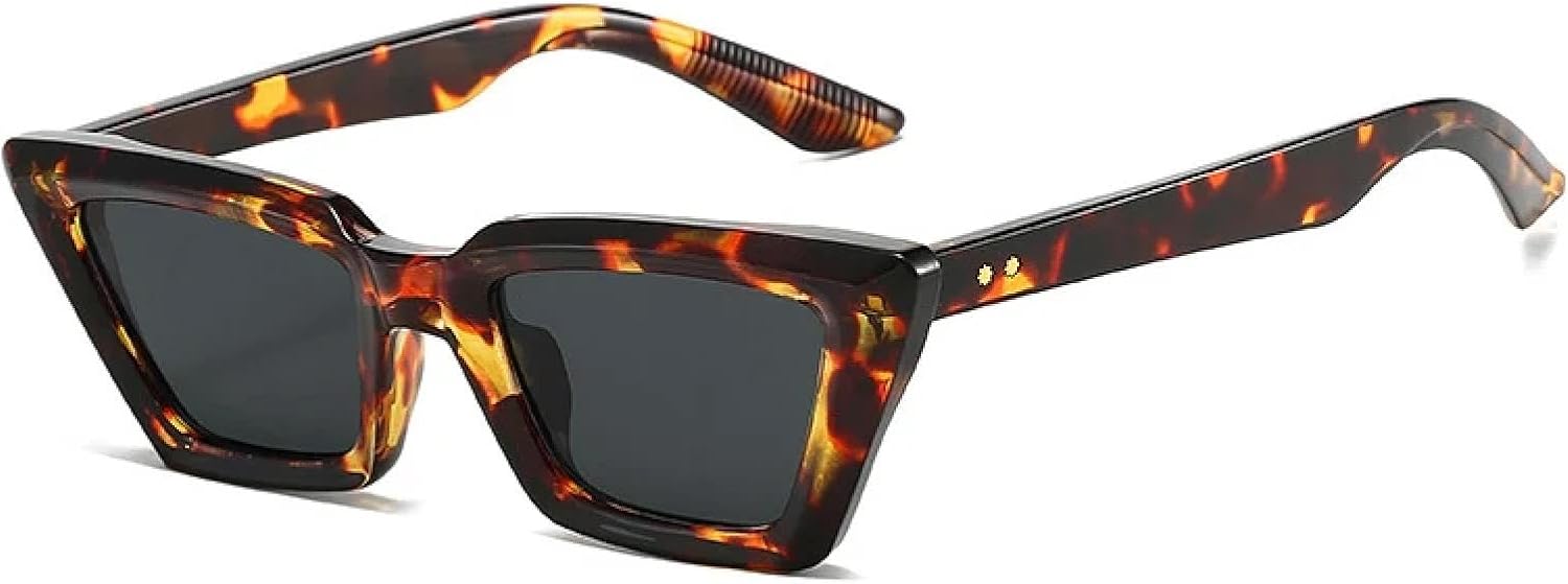 Солнцезащитные очки с защитой от УФ-излучения UV400 для женщин и мужчин | Маленькие очки «кошачий глаз» с заклепками | для занятий спортом на открытом воздухе DSVIGF, Leopard Grey
Солнцезащитные очки с защитой от УФ-излучения UV400 для женщин и мужчин | Маленькие очки «кошачий глаз» с заклепками | для занятий спортом на открытом воздухе DSVIGF, Leopard Grey