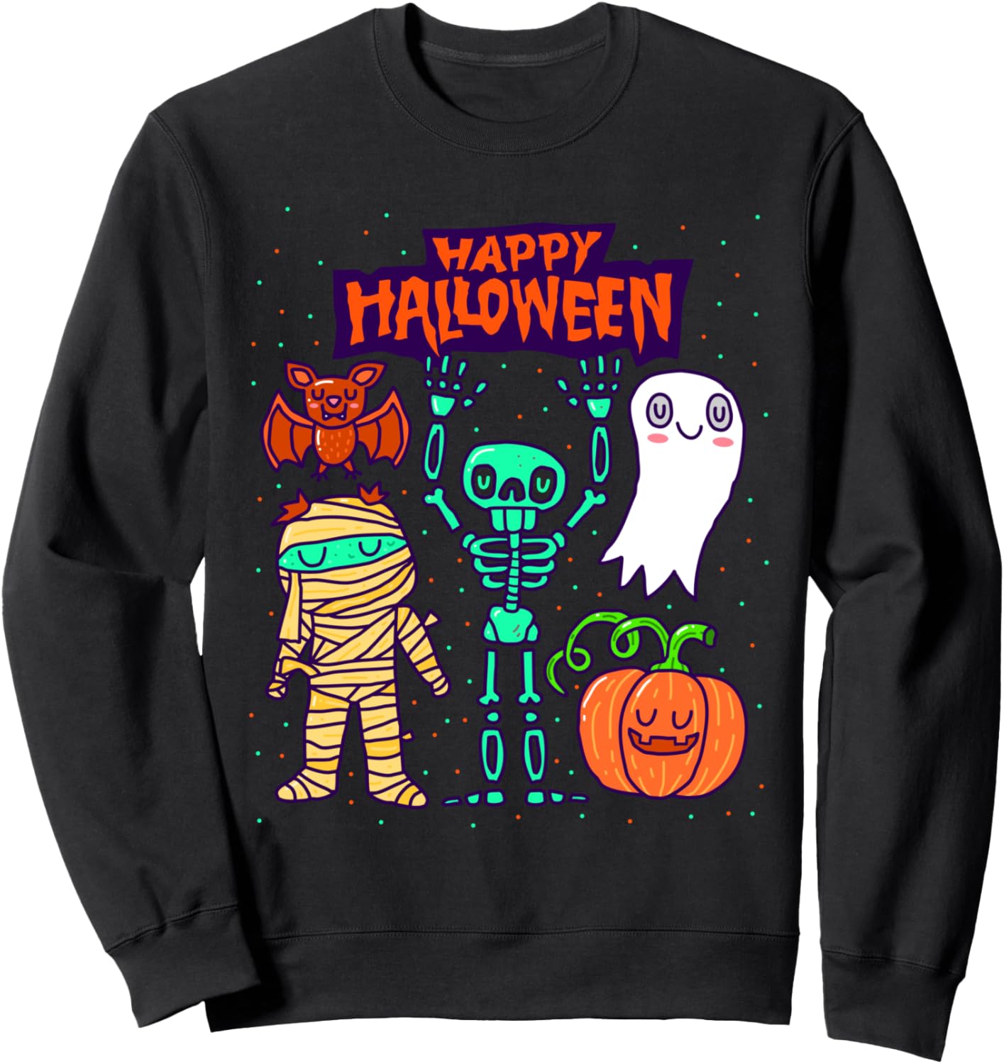 Счастливого Хэллоуина! Толстовка с изображением скелета, тыквы и милого привидения для детей, мальчиков и девочек Halloween Time March Store, черный
Счастливого Хэллоуина! Толстовка с изображением скелета, тыквы и милого привидения для детей, мальчиков и девочек Halloween Time March Store, черный