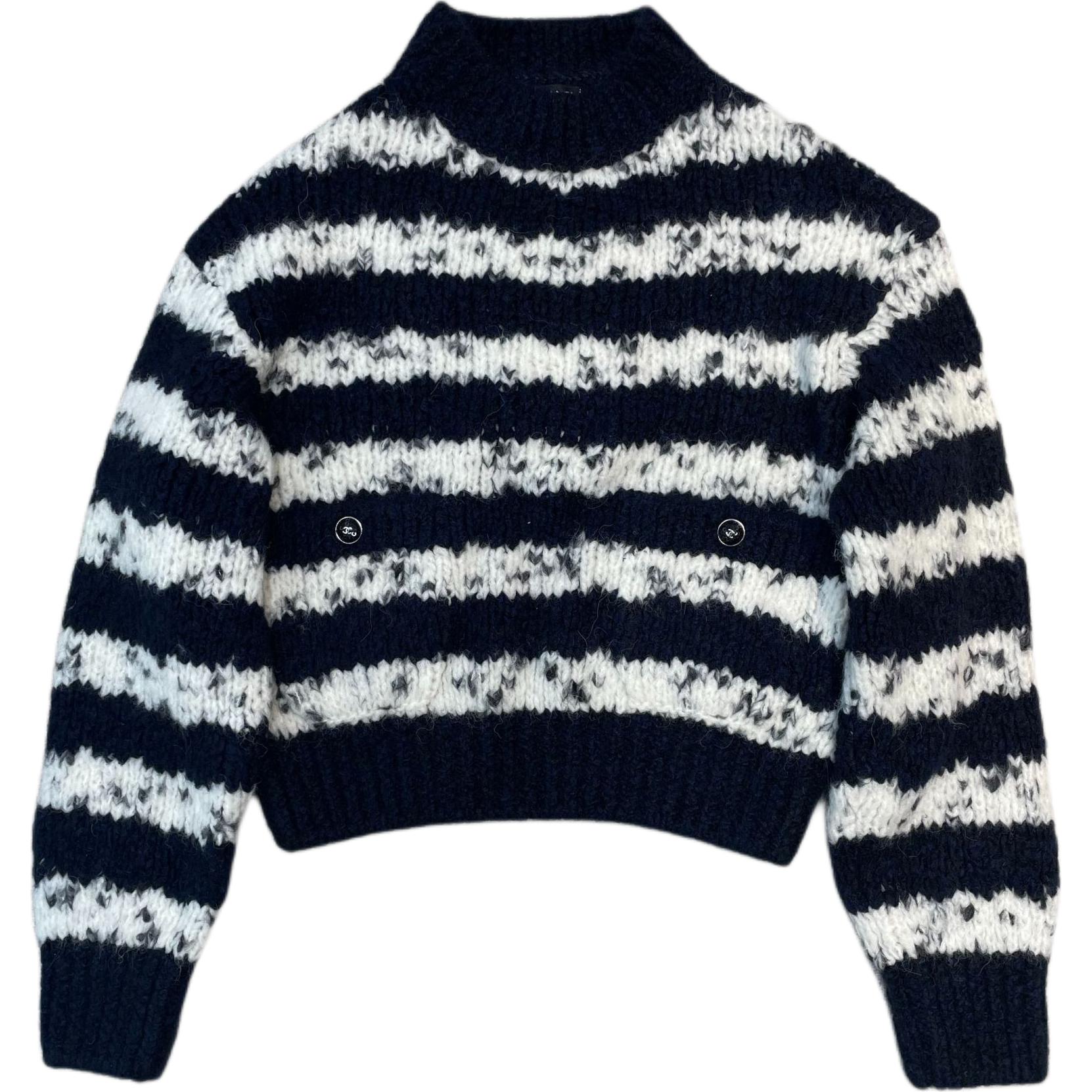 21B Кашемировый свитер женский CHANEL, синий/белый
21B Кашемировый свитер женский CHANEL, синий/белый