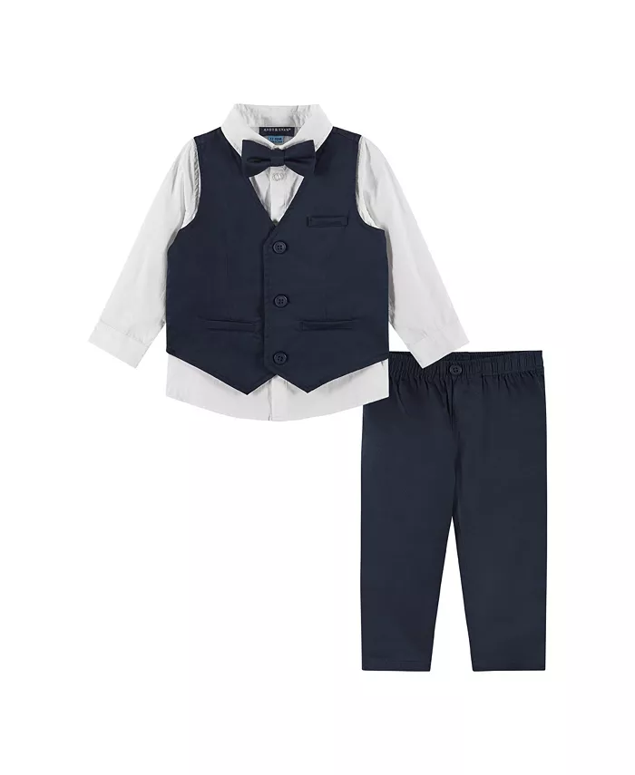 Комплект из галстука-бабочки и жилета для мальчиков Andy & Evan, синий
Комплект из галстука-бабочки и жилета для мальчиков Andy & Evan, синий