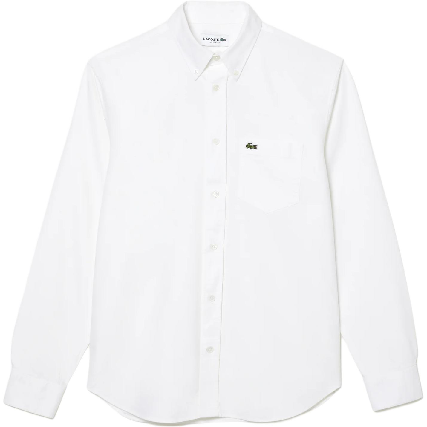 Рубашка с вышитым логотипом на пуговицах LACOSTE, белый
Рубашка с вышитым логотипом на пуговицах LACOSTE, белый