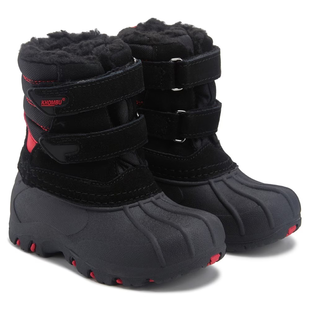 Водонепроницаемые зимние ботинки Snowbank для маленьких/больших детей Khombu, черный
Водонепроницаемые зимние ботинки Snowbank для маленьких/больших детей Khombu, черный