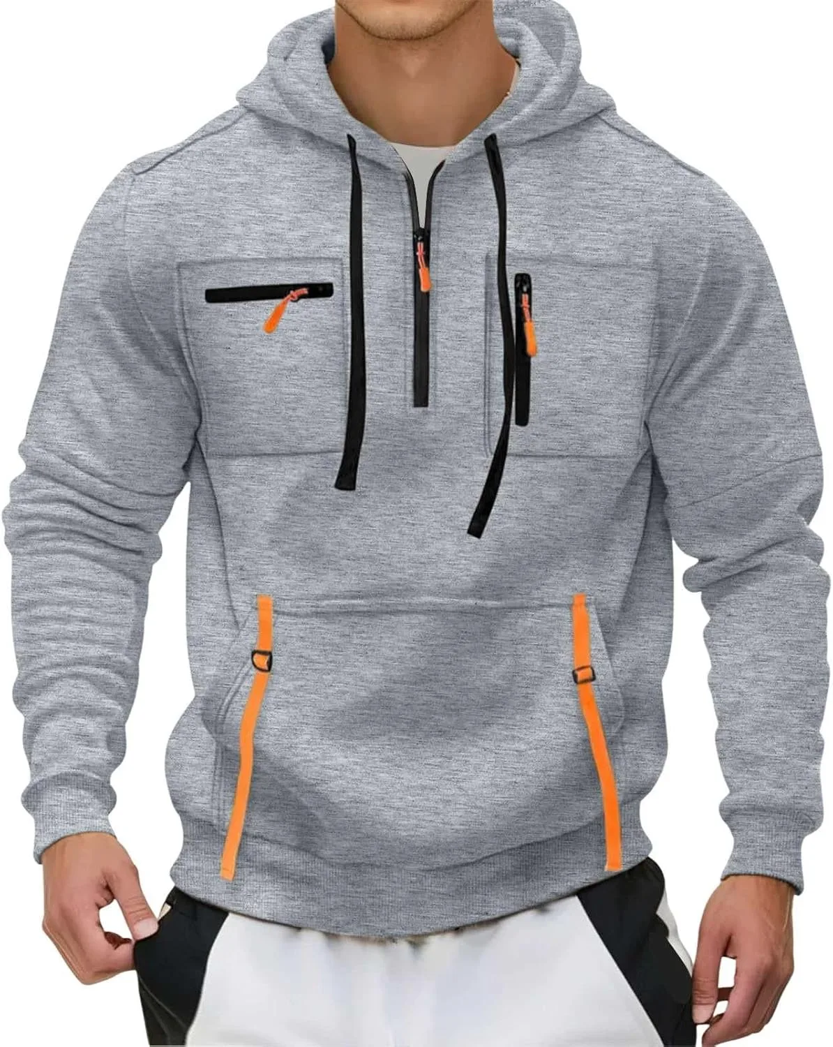 Мужская тактическая толстовка с капюшоном и молнией на четверть, с длинным рукавом и карманами
Мужская тактическая толстовка с капюшоном и молнией на четверть, с длинным рукавом и карманами