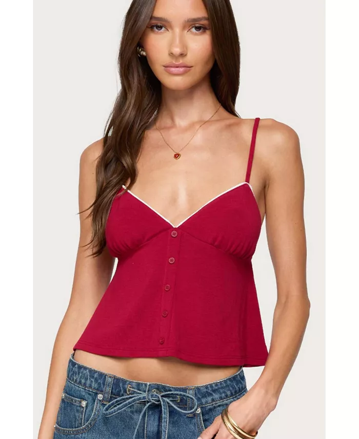 Женский топ в стиле беби-долл с контрастными пуговицами Kellyn Edikted, красный
Женский топ в стиле беби-долл с контрастными пуговицами Kellyn Edikted, красный