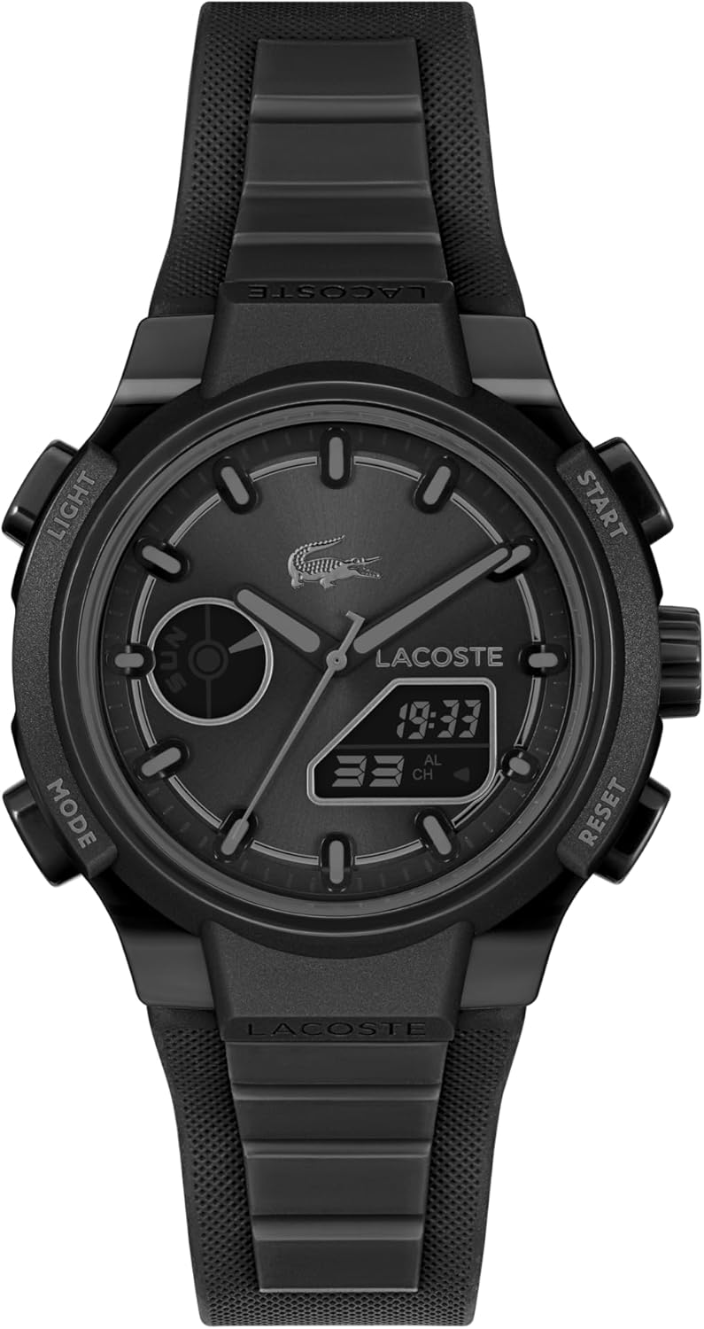 Lacoste LC33 40mm женские аналого-цифровые часы - корпус TR90 - силиконовый ремешок - многофункциональный дисплей с секундомером и таймером
Lacoste LC33 40mm женские аналого-цифровые часы - корпус TR90 - силиконовый ремешок - многофункциональный дисплей с секундомером и таймером