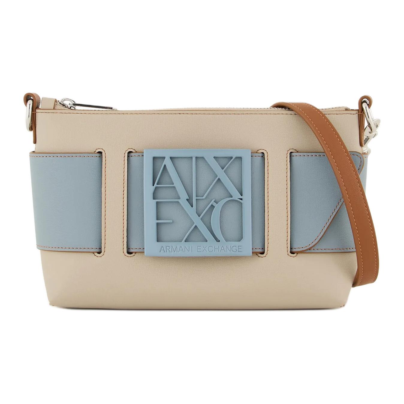 ARMANI EXCHANGE Женская сумка через плечо из ткани с покрытием бежевого и синего цветов
ARMANI EXCHANGE Женская сумка через плечо из ткани с покрытием бежевого и синего цветов