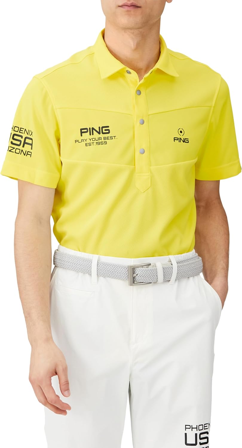 Мужская поло-рубашка с коротким рукавом Pin Apparel 621-4160205 (эластичная, впитывающая влагу, быстросохнущая, с защитой от УФ-излучения), для гольфа, 060yellow Ping, желтый
Мужская поло-рубашка с коротким рукавом Pin Apparel 621-4160205 (эластичная, впитывающая влагу, быстросохнущая, с защитой от УФ-излучения), для гольфа, 060yellow Ping, желтый