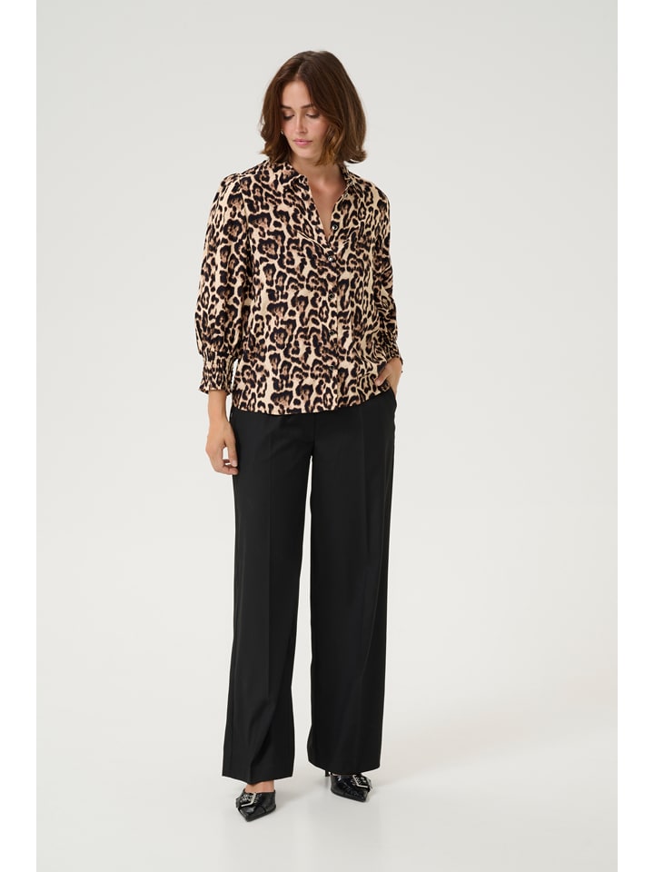 Рубашка Kaffe, бежевый/коричневый
Рубашка Kaffe, бежевый/коричневый