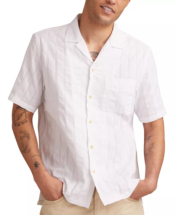 Мужская короткорукавная рубашка-кемпер из пике с пуговицами спереди Lucky Brand, белый
Мужская короткорукавная рубашка-кемпер из пике с пуговицами спереди Lucky Brand, белый
