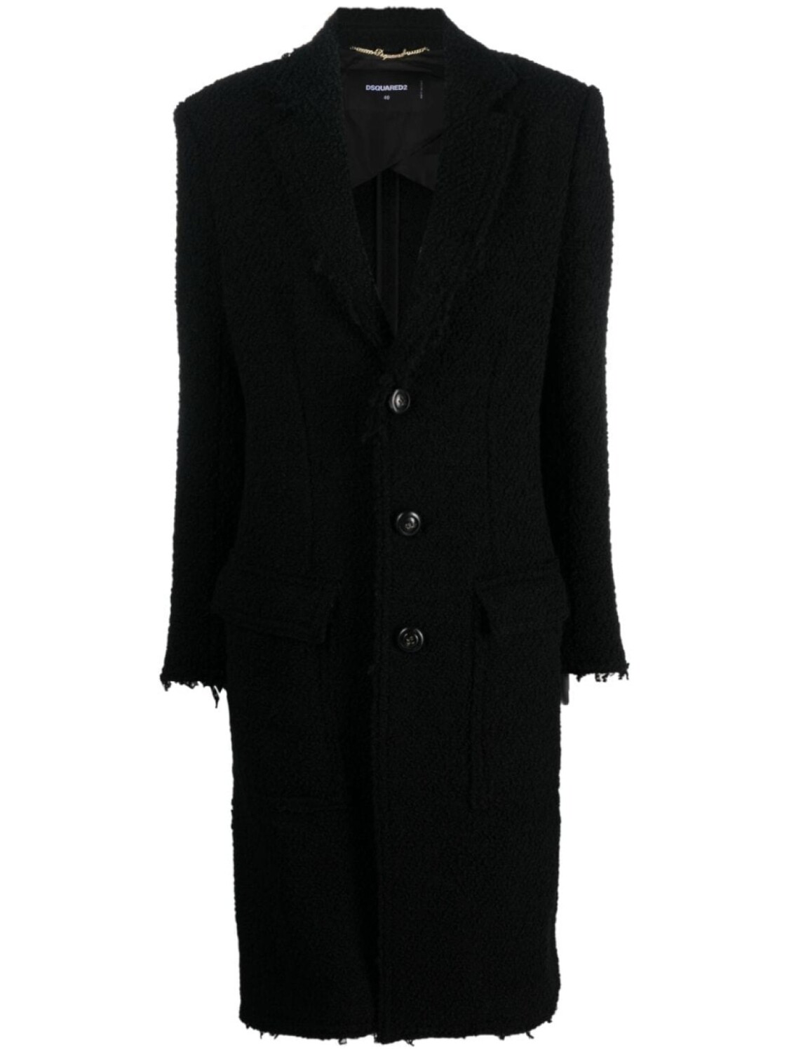 Dsquared2 однобортное пальто из ткани букле, черный
Dsquared2 однобортное пальто из ткани букле, черный