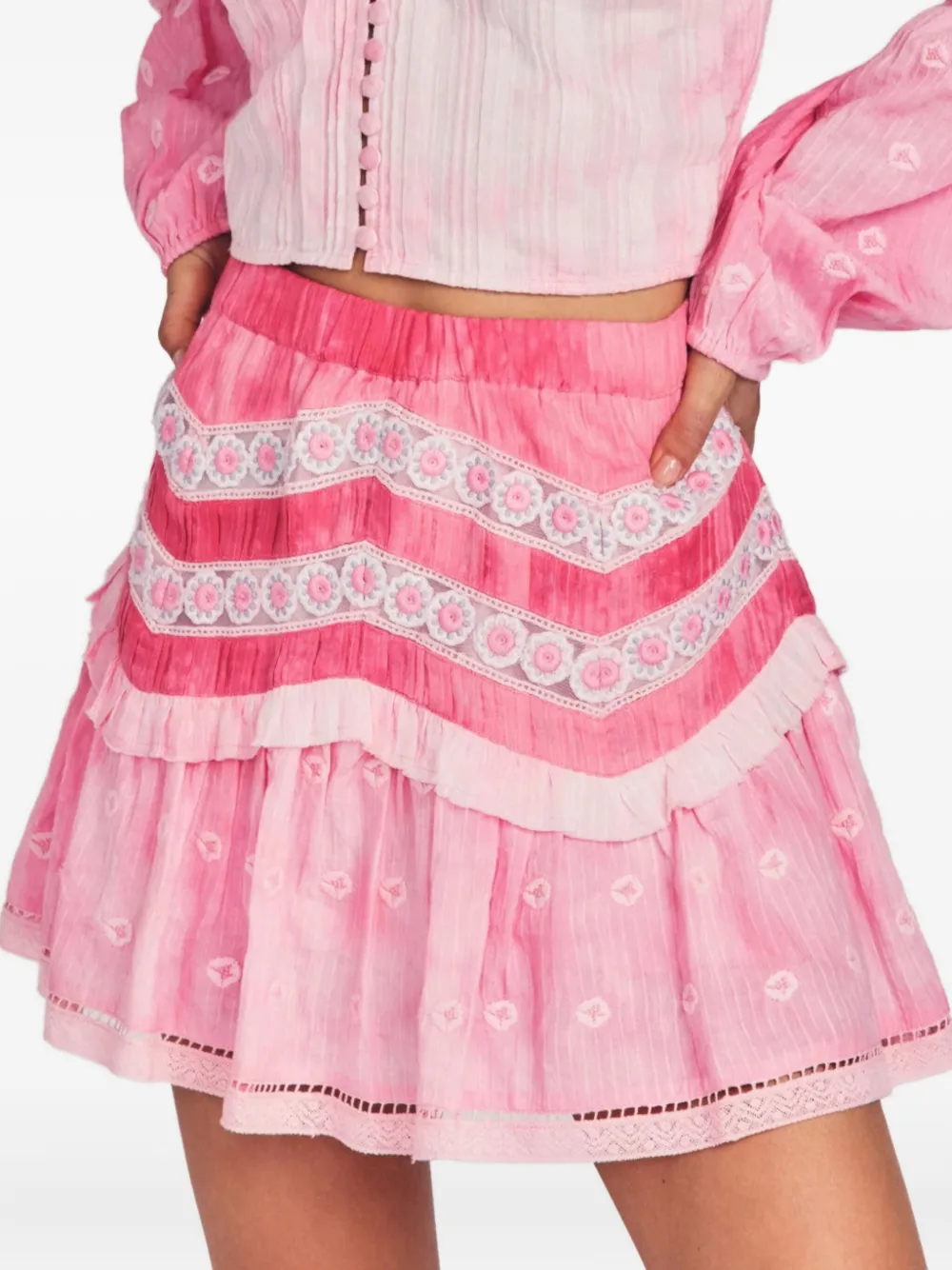 Мини-юбка Felice с эффектом тай-дай Loveshackfancy, розовый
Мини-юбка Felice с эффектом тай-дай Loveshackfancy, розовый