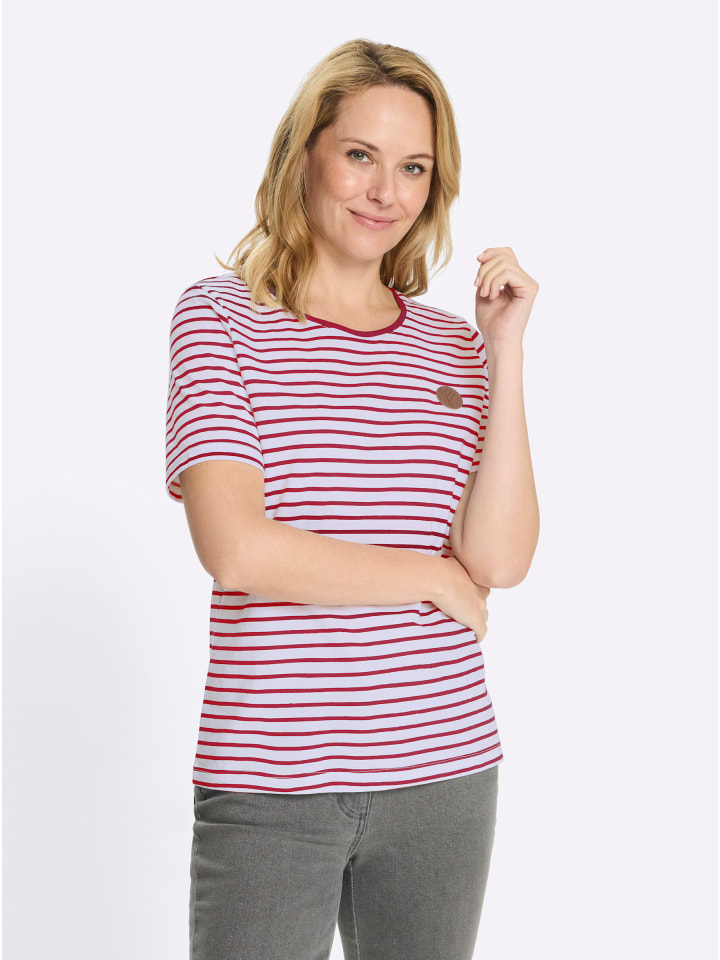 Полосатая рубашка красного и белого цветов Sieh an!
Полосатая рубашка красного и белого цветов Sieh an!