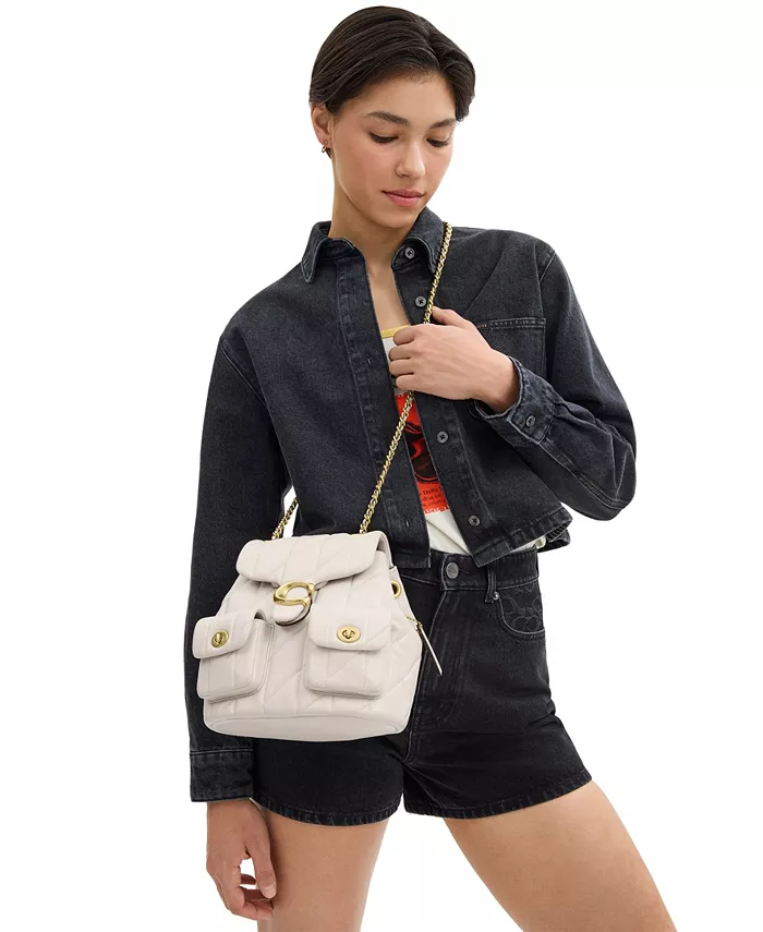 Кожаный рюкзак Tabby COACH, белый
Кожаный рюкзак Tabby COACH, белый