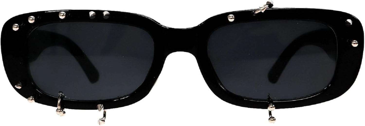 Солнцезащитные очки ретро прямоугольной формы для женщин и мужчин, винтажная квадратная оправа, уникальные солнцезащитные очки с заклепками, модные солнцезащитные очки в стиле 90-х mincl, Black
Солнцезащитные очки ретро прямоугольной формы для женщин и мужчин, винтажная квадратная оправа, уникальные солнцезащитные очки с заклепками, модные солнцезащитные очки в стиле 90-х mincl, Black