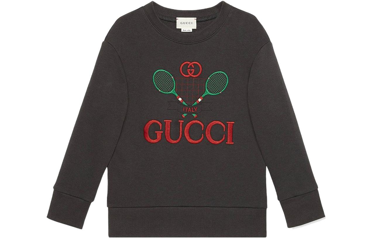 Gucci Детская толстовка, черная и серая
Gucci Детская толстовка, черная и серая