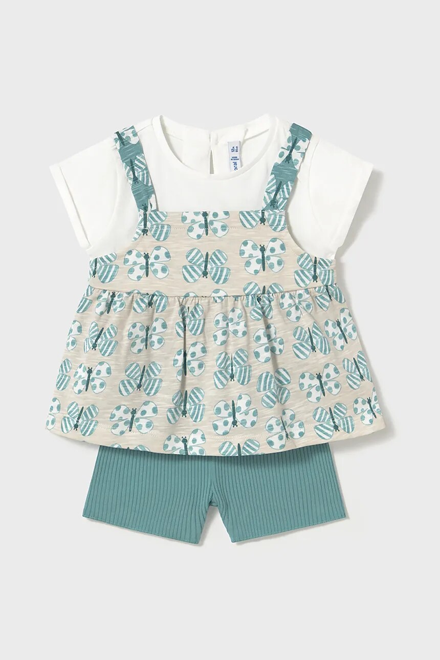 Хлопковый комплект для младенцев Mayoral, бирюзовый
Хлопковый комплект для младенцев Mayoral, бирюзовый