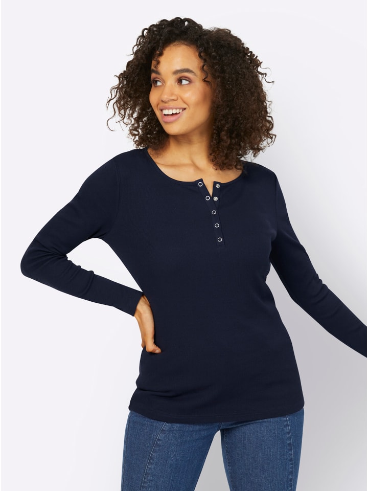 Рубашка с длинными рукавами темно-синего цвета Heine
Рубашка с длинными рукавами темно-синего цвета Heine