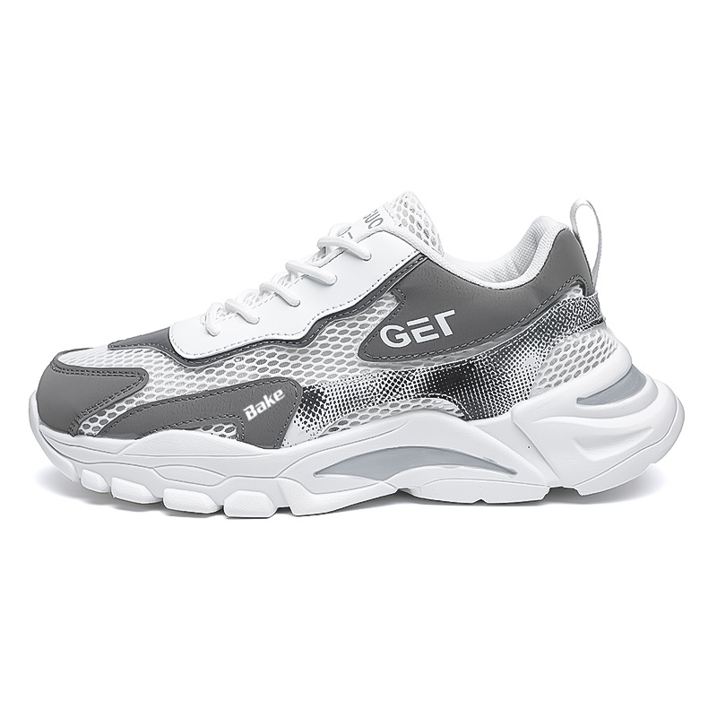 BAKE Дышащие кроссовки на платформе для увеличения роста унисекс бело-серые, цвет White Gray
BAKE Дышащие кроссовки на платформе для увеличения роста унисекс бело-серые, цвет White Gray