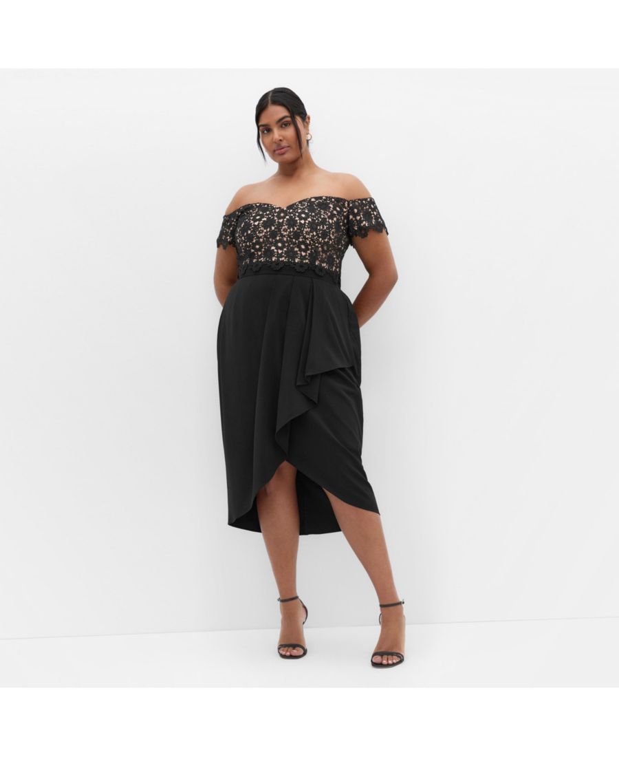 Платье-миди с кружевом больших размеров CITY CHIC, Black
Платье-миди с кружевом больших размеров CITY CHIC, Black