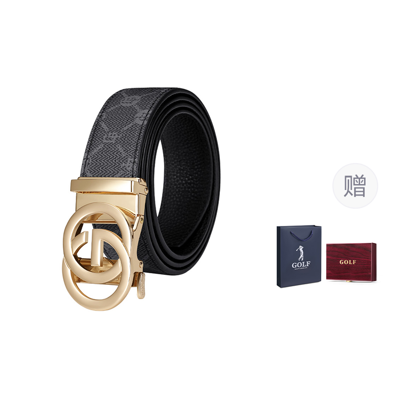 GOLF Ремень из натуральной кожи с автоматической пряжкой, Gold Style 3 (High-End Wooden Box)
GOLF Ремень из натуральной кожи с автоматической пряжкой, Gold Style 3 (High-End Wooden Box)