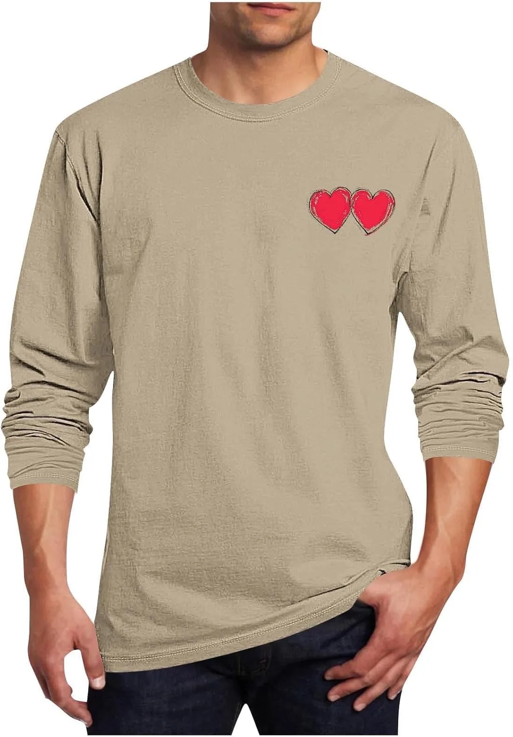 Мужская футболка с принтом в виде сердца, оверсайз, длинный рукав
Мужская футболка с принтом в виде сердца, оверсайз, длинный рукав