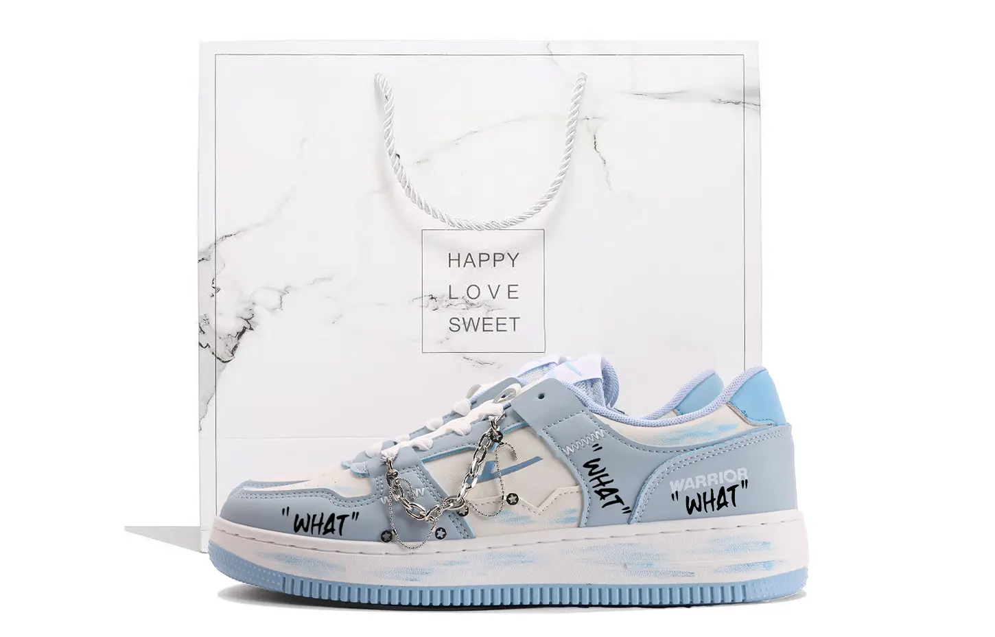 WARRIOR Кроссовки для скейтбординга низкие износостойкие и легкие из искусственной кожи унисекс White Blue
WARRIOR Кроссовки для скейтбординга низкие износостойкие и легкие из искусственной кожи унисекс White Blue