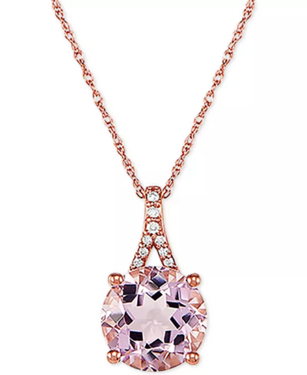 Ожерелье с подвеской 18 дюймов из 14-каратного розового золота с розовым аметистом (2,5 карата) и бриллиантами Macy'S, amethyst
Ожерелье с подвеской 18 дюймов из 14-каратного розового золота с розовым аметистом (2,5 карата) и бриллиантами Macy'S, amethyst